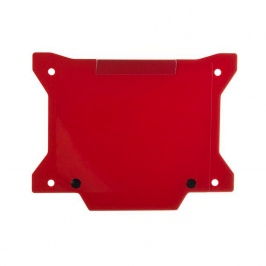 Red trial bike number holder