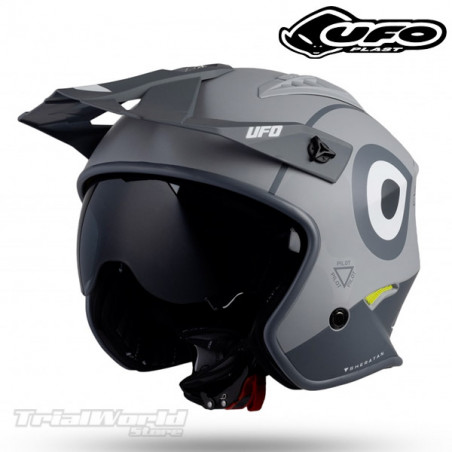 Casco UFO Sheratan gris Trial