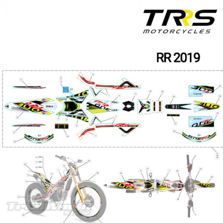 Adhesivo faro delantero TRRS Raga Racing RR 2019