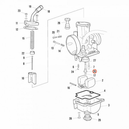 Porta aguja carburador Keihin PWK 28MM