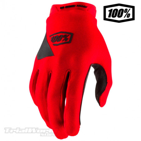 Guantes 100% RIDECAMP trial rojo