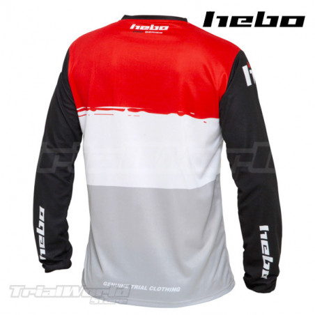 Camiseta Trial Hebo PRO 22 rojo y blanco