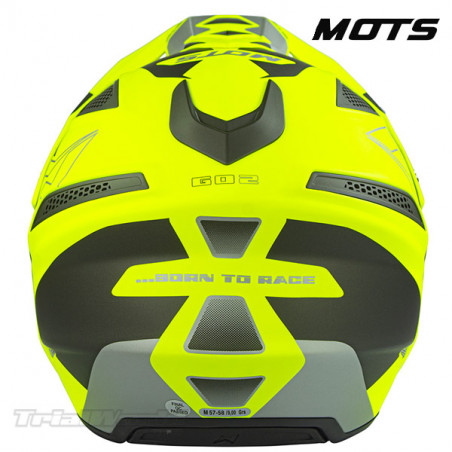 Casco de Trial MOTS Go2 ON amarillo