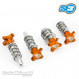 Kit reguladores de manetas BRAKTEC naranja S3 Parts