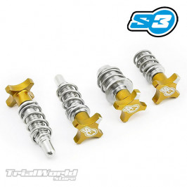 Kit reguladores de manetas BRAKTEC amarillo S3 Parts