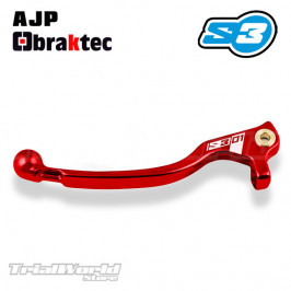 Maneta de embrague larga S3 Parts rojo para Braktec y AJP