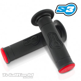 S3 Parts trial bike grips 6D Asymmetrical black