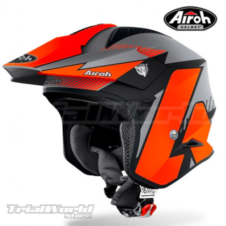 Helmet Airoh TRR S Orange - Black GLOSS Trial