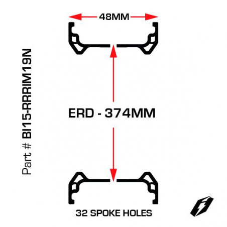 Rim rear wheel 19"