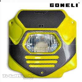 Faro delantero Goneli amarillo moto clásica de trial