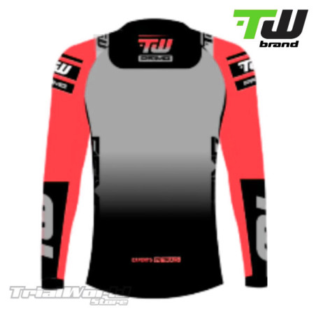 Red trial shirt TW Prime designed by Trialworld