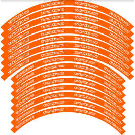 Trial orange wheel rim sticker kit