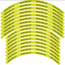 Trial yellow wheel rim sticker kit