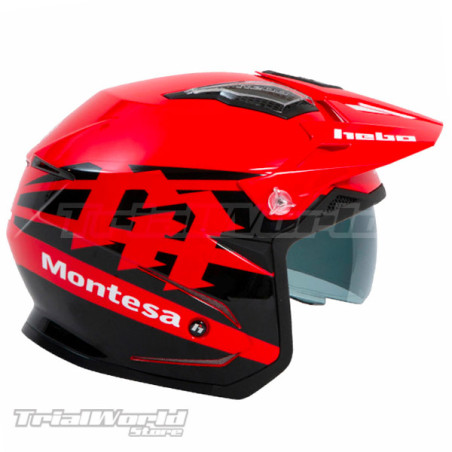 Casco Trial Hebo Zone 5 AIR Montesa Classic rojo