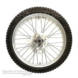 Complete front wheel 21" for trial motorbikes