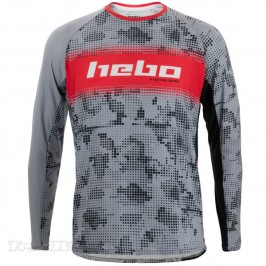 Camiseta Hebo RACE PRO gris y rojo