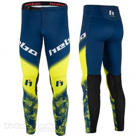 Pantalón Hebo RACE PRO TRIAL azul y amarillo