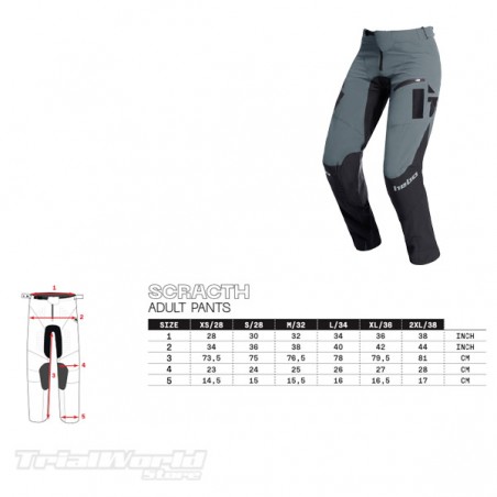 guia tallas pantalon hebo scratch