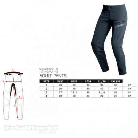 guia tallas pantalon hebo tech