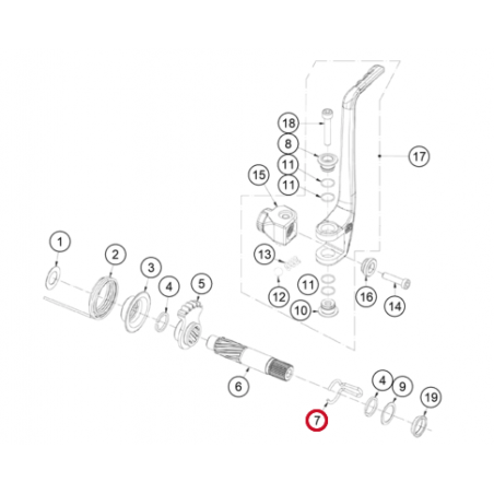 Friction spring starter shaft GASGAS TXT