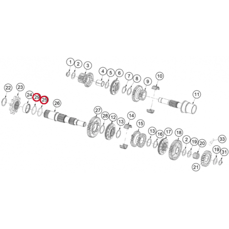 GASGAS TXT secondary gear shaft O-rings