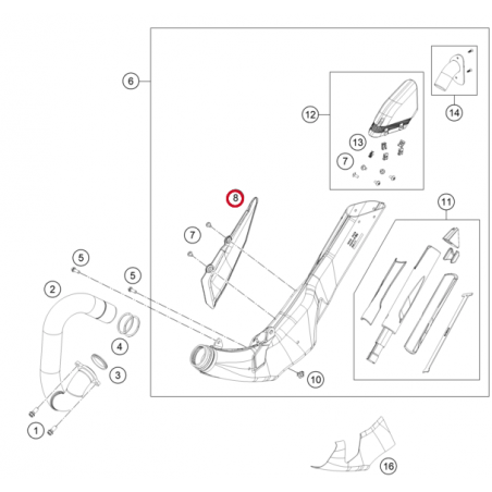 Original exhaust silencer protector GASGAS TXT from 2023