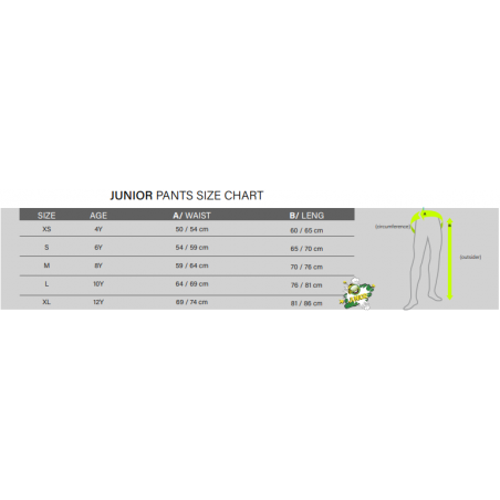 Pantalón MOTS STEP6 Junior amarillo Trial GUIA TALLAS