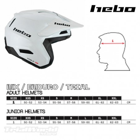 Casco Hebo Zone PRO Blanco monocolor