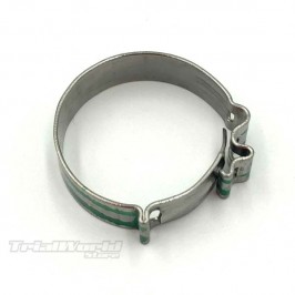 Cooling hose clamp for trial motorbikes