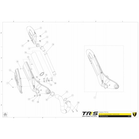 Exhaust bracket to TRRS chassis