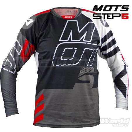 Camiseta Trial MOTS Step5 negro y blanco