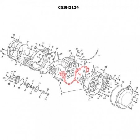 Junta cárter central Sherco ST y Scorpa