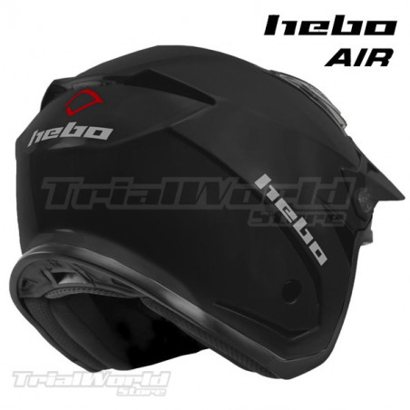 Casco Trial Hebo Zone 5 AIR negro monocolor