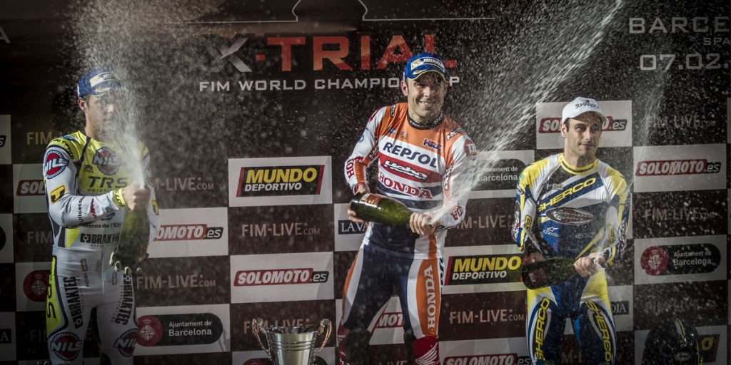 Podium de Barcelona Indoor Trial 2016