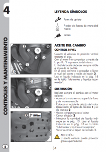 capacidad aceite motor beta evo