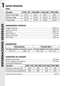 capacidad aceite motor beta evo