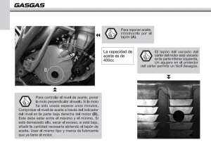 capacidad aceite motor Gas Gas Pro