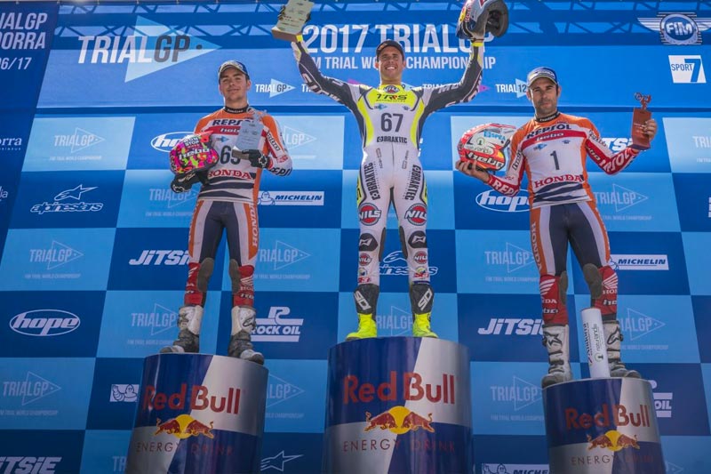 Podio TrialGP AndorraGP 2017