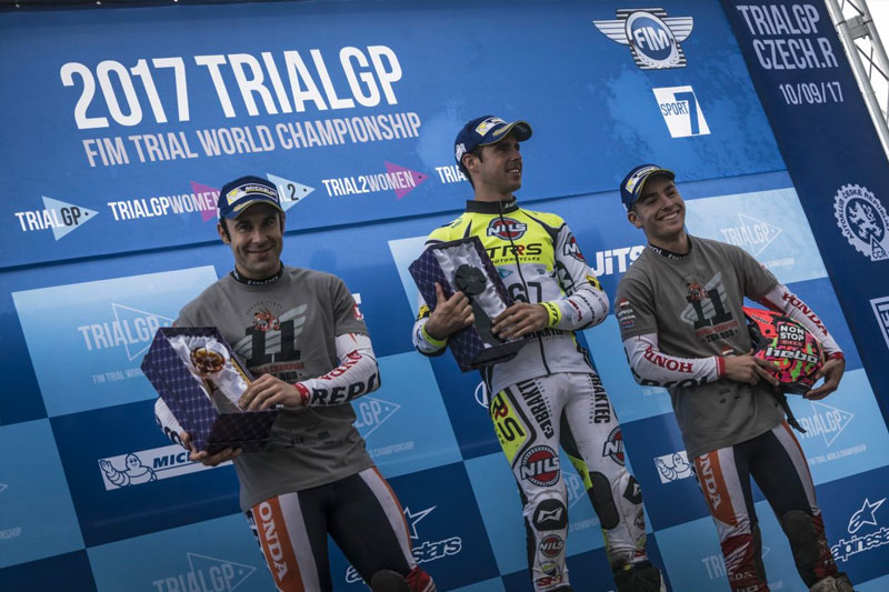 Podium du Sokolov TrialGP 2017