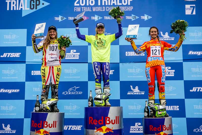 Podium TrialGPWOMEN Inghilterra 2018