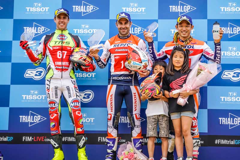 Podio TrialGP Giappone 2019