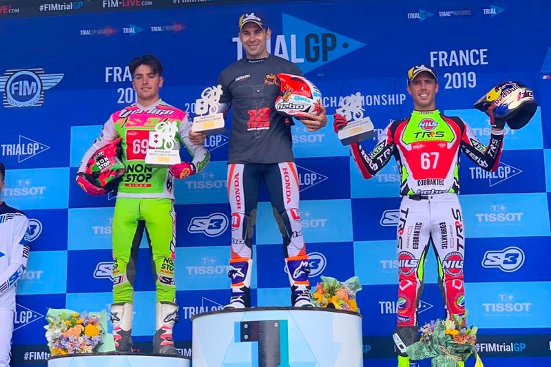 Podio TrialGP Francia 2019