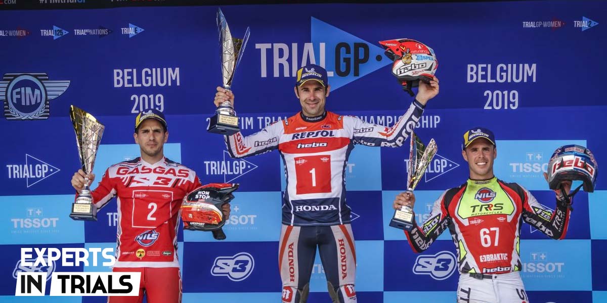 podium gp belgica trial