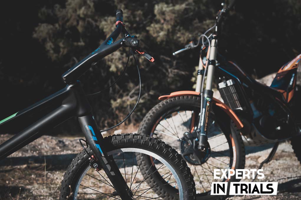 Bici trial VS Moto trial